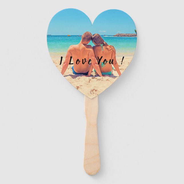 Custom Your Favourite Photo Hand Fan and Text (Back)