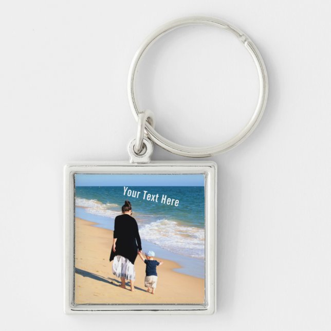 Custom Your Favourite Photo Keychain with Text (Front)