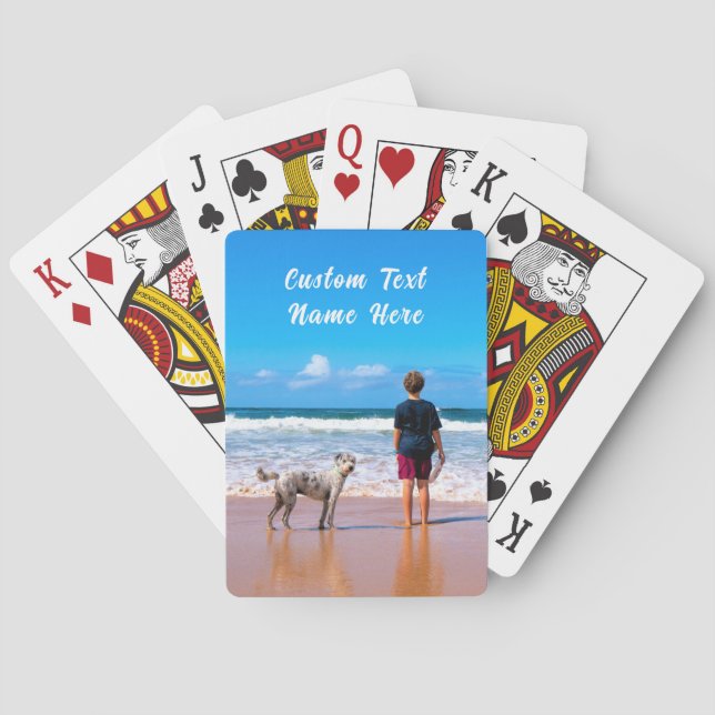 Custom Your Favourite Photo Playing Cards with Tex (Back)