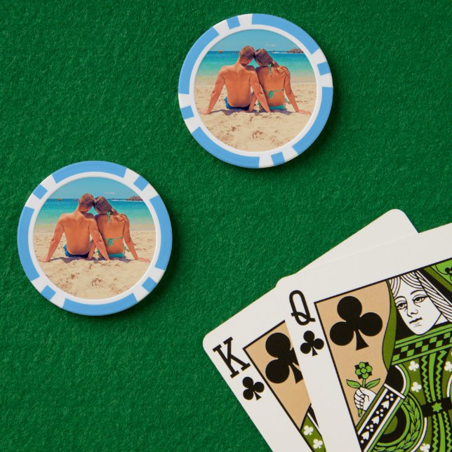 Custom Your Favourite Photo Poker Chips Gift (Poker Table (Double))