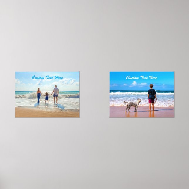 Custom Your Favourite Photo Wall Art Set with Text (Front)