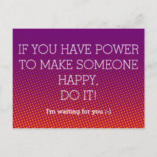 Custom your funny saying or wisdom postcard