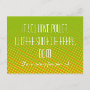 Custom your funny saying or wisdom postcard