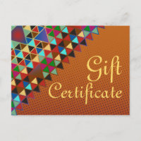 Custom your Gift Certificate with text & backgr.