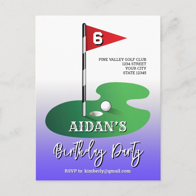Custom Your Image Golf Holiday Design (Front)