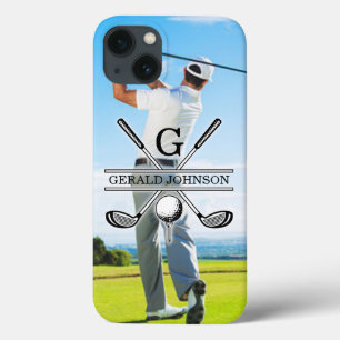 Custom Your Image Golf Monogram Design iPhone 13 Case