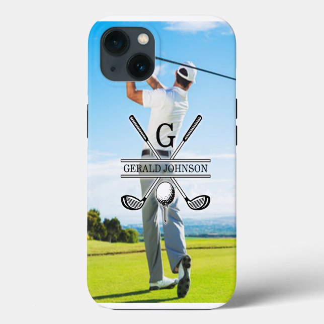 Custom Your Image Golf Monogram Design Case-Mate iPhone Case (Back)