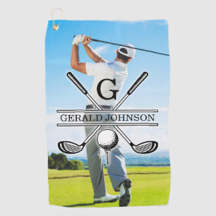 Custom Your Image Golf Monogram Design Towel