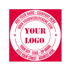 Custom Your Logo Address Name Website Stamp