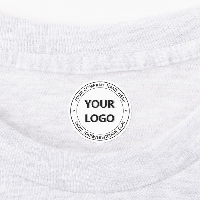 Custom Your Logo and Text Company Labels Example (Affixed)