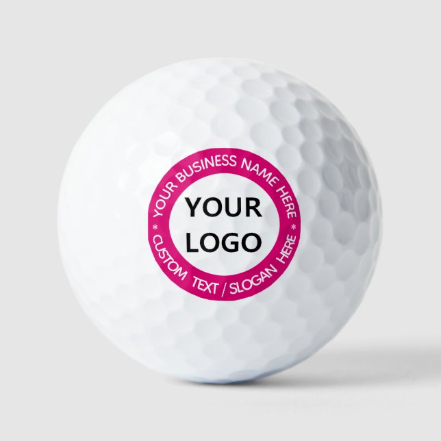 Custom Your Logo and Text Golf Balls - Your Colour (Front)
