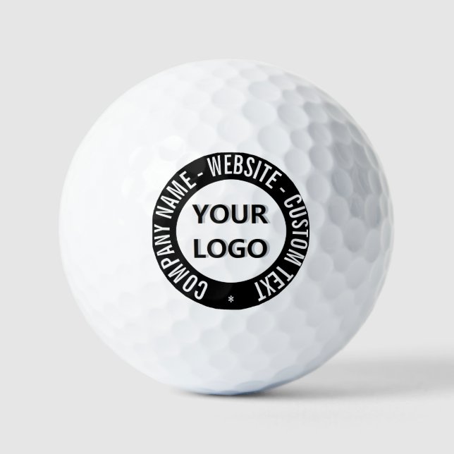 Custom Your Logo and Text Personalised Golf Balls (Front)