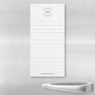 Custom Your Logo and website lined Business  Magnetic Notepad