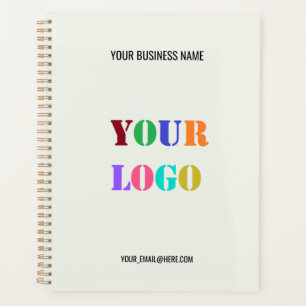 Custom Your Logo Business Name Text Info Planner