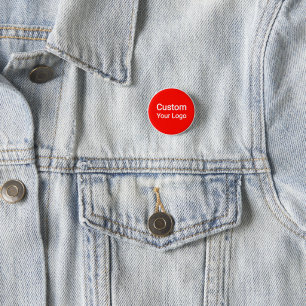 Custom Your Logo Button Personalised Business