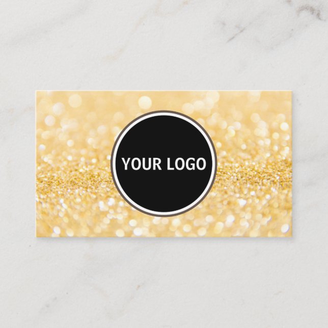 Custom Your Logo Glitter Modern  Business Card (Front)
