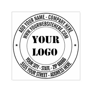 Custom Your Logo Name Address Self-Inking Stamp