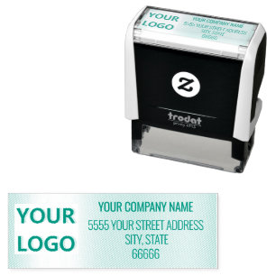 Custom Your Logo Name Address Self-inking Stamp
