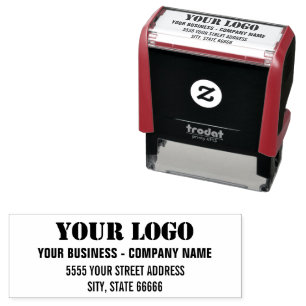 Custom Your Logo Name Address Self-inking Stamp