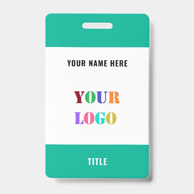 Custom Your Logo Name Personalised Business Badge ID Badge (Front)