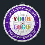Custom Your Logo Name Website Company Dart Board<br><div class="desc">Custom Colours and Fonts - Design Your Own Personalised Dartboards with Your Company Logo and Name Website or Custom Text Promotional Business or Modern Personal Dart Boards Gift - Make Unique Your Own Design - Add Your Logo - Image - Photo or QR Code / and Name - Company /...</div>