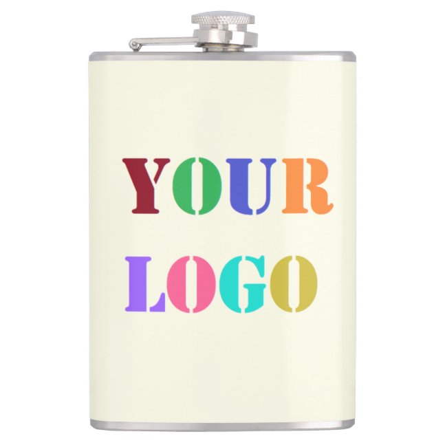 Custom Your Logo or Photo Flask - Choose Colour (Front)