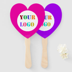 Custom Your Logo or Photo Hand Fan Choose Colour