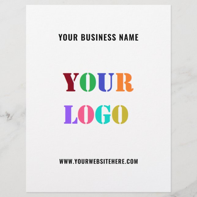 Custom Your Logo Text Business Promotional Flyers (Front)