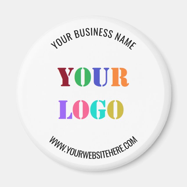 Custom Your Logo Text Business Promotional Magnet (Front)