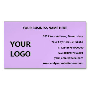 Custom Your Logo Text Info Magnetic Business Card