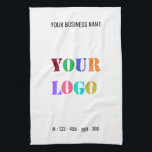 Custom Your Logo Text Personalised Kitchen Towel<br><div class="desc">Custom Colours and Font - Your Logo and Text Promotional Business Personalised - Add Your Logo - Image / Text - Contact Information - Phone or E-mail / Website - Resize and move or remove / add elements - image / text with Customisation tool. Choose / add your favourite background...</div>