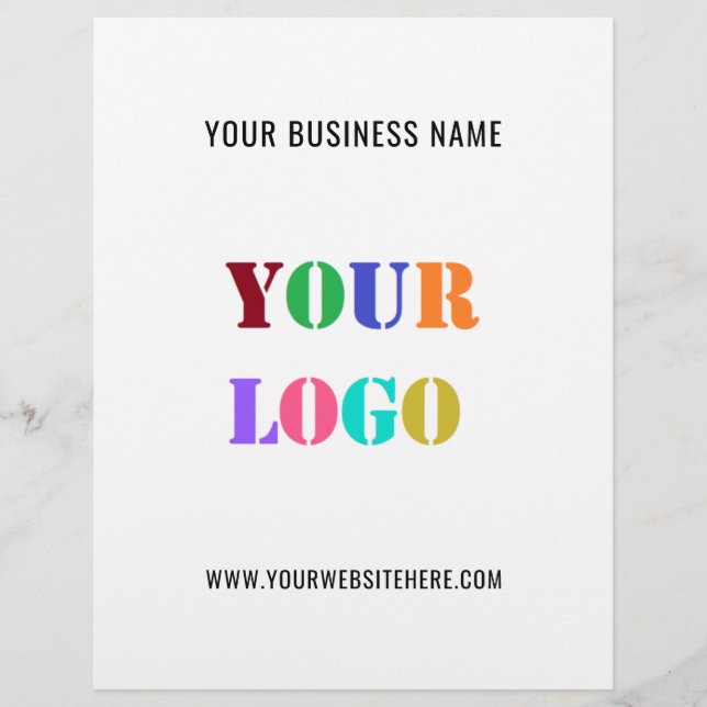 Custom Your Logo Text Promotional Business Flyer (Front)