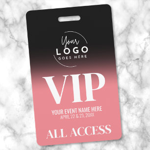Custom Your Logo VIP Event ID Badge