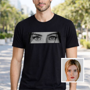 Custom Your Loved One Eyes Photo T-Shirt
