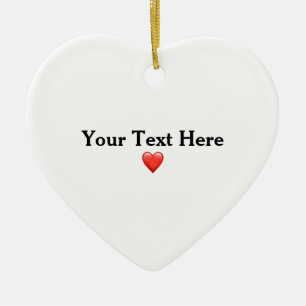 CUSTOM Your Message Valentines Day Gift Ceramic Tree Decoration