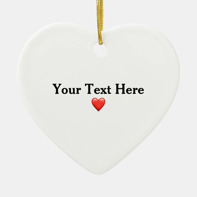 CUSTOM Your Message Valentines Day Gift Ceramic Tree Decoration (Front)