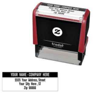 Custom Your Name Address Colours Self-inking Stamp