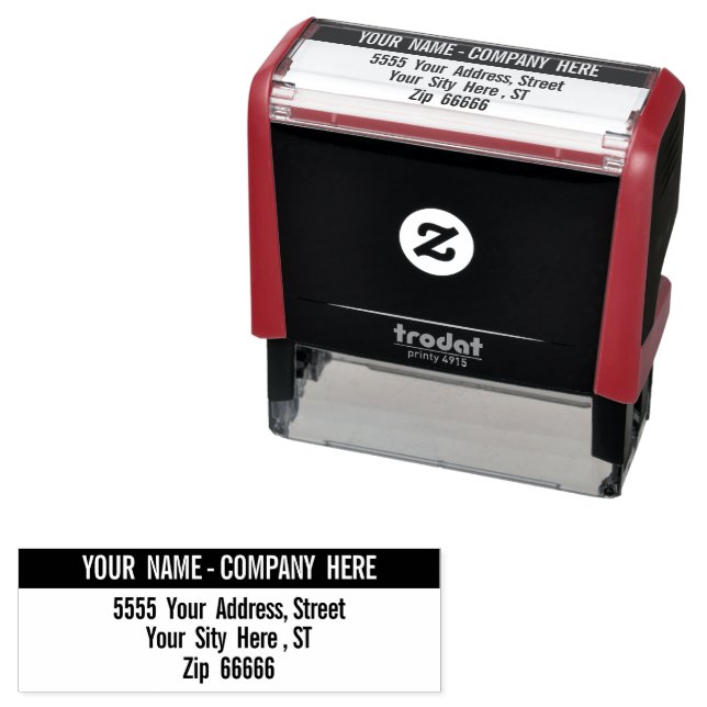 Custom Your Name Address Colours Self-inking Stamp (In Situ)