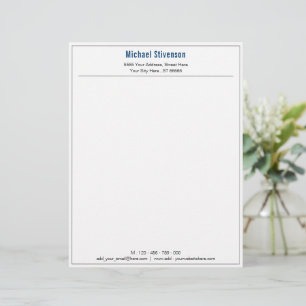 Custom Your Name Address Information Letterhead