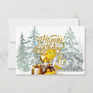 Custom your name and Birthday Thank You Card