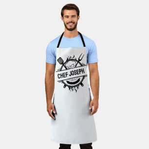 Custom Your Name Chef Grill Cook Father's Day Gift Apron