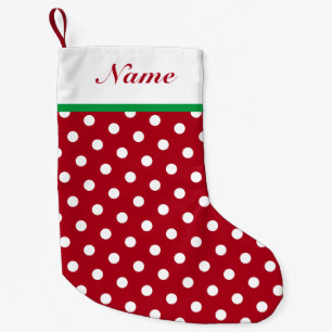 Custom Your Name Christmas Stocking with Dots