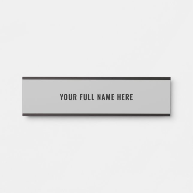 Custom Your Name Door Sign Template - Choose Colou (Front)
