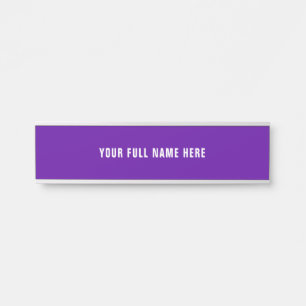 Custom Your Name Door Sign Template Choose Colours