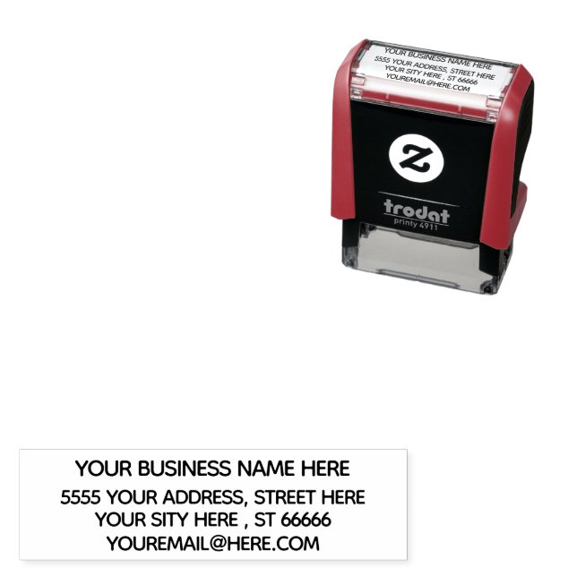 Custom Your Name E-mail Address Stamp Example (In Situ)