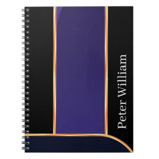Custom Your Name Elegant Purple High School Notebook