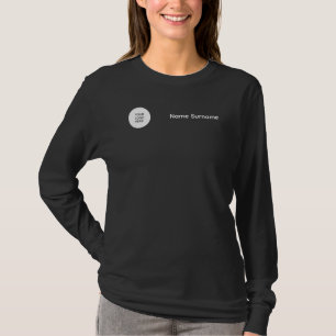 Custom Your Name & Logo Here Womens Black T-Shirt