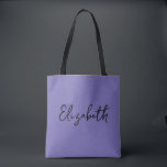 Custom Your Name Text Mothers Day Gift Periwinkle Tote Bag<br><div class="desc">Replace Your Script Name Text Here Elegant Modern Minimalist Design Typography Template Mother's Day Periwinkle Shopping Shoulder Tote Bag.</div>