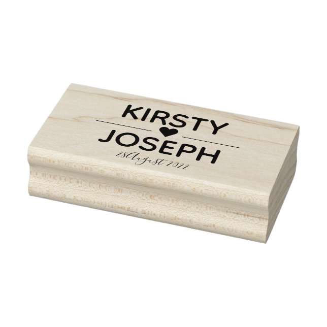 Custom Your Name Wedding Rubber Stamp (Stamp)