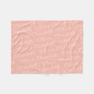 Custom Your Newborn Personalised Baby Girl Gift Fleece Blanket
